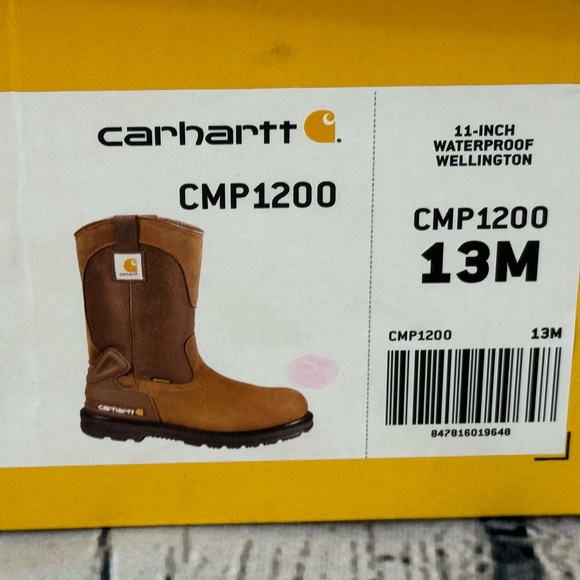 CARHARTT HERITAGE WATERPROOF 11" STEEL TOE WELLINGTON 13.0 - Picture 6 of 6